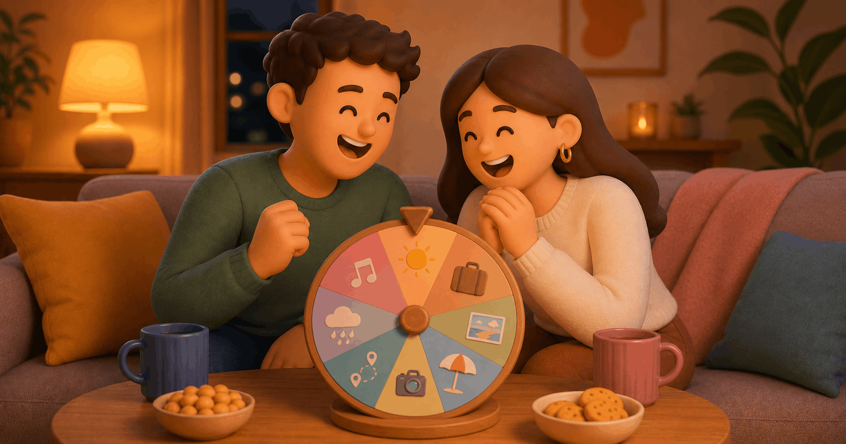 jeu de la roue des vacances pour couple